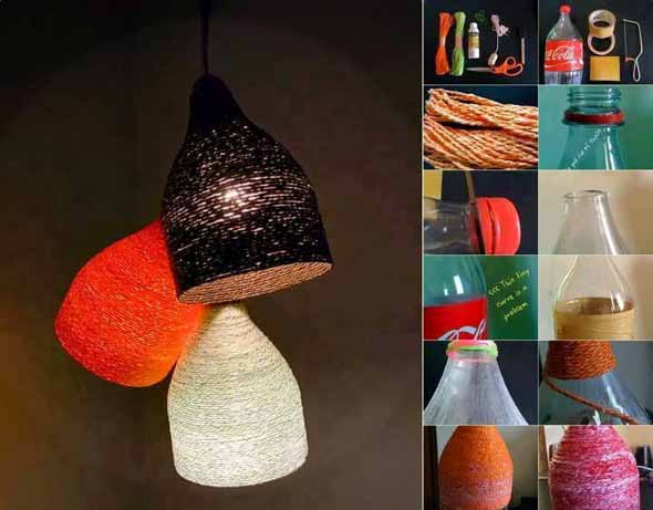 luminaria garrafa pet - 10 Inspirações de Luminárias Artesanais