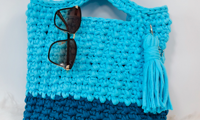 BOLSA DE CROCHÊ CÉU AZUL - Receita Bolsa de crochê céu azul