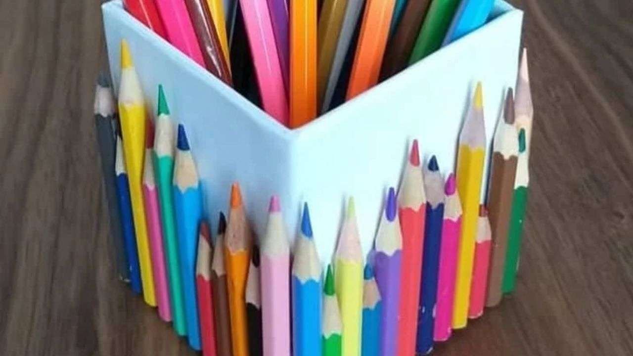 Ideias de Artesanato com Lápis de Cor: Criatividade, Sustentabilidade e  Estilo - Artesanato - Artesanato vida, image size:1280x720